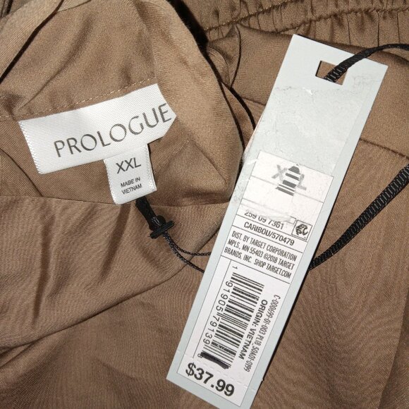 💫 Host Pick 💫Prologue Coffee Brown 3/4 Sheer Sleeve Prairie Midi Dress XXL NWT - Picture 4 of 4